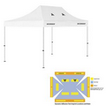 10' x 15' White Rigid Pop-Up Tent Kit, Full-Color, Dynamic Adhesion (4 Locations)